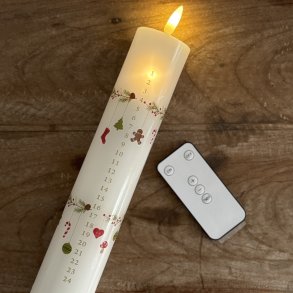 Kalenderlys LED H 24.5 - 5 cm