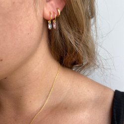 Aya restik creol rosa baguette forgyldt