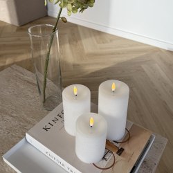 Rustik LED bloklys i s�t af 3