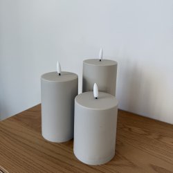 Udend�rs LED bloklys i s�t af 3 m. fjernbetjening