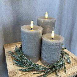 Rustik LED bloklys i st af 3