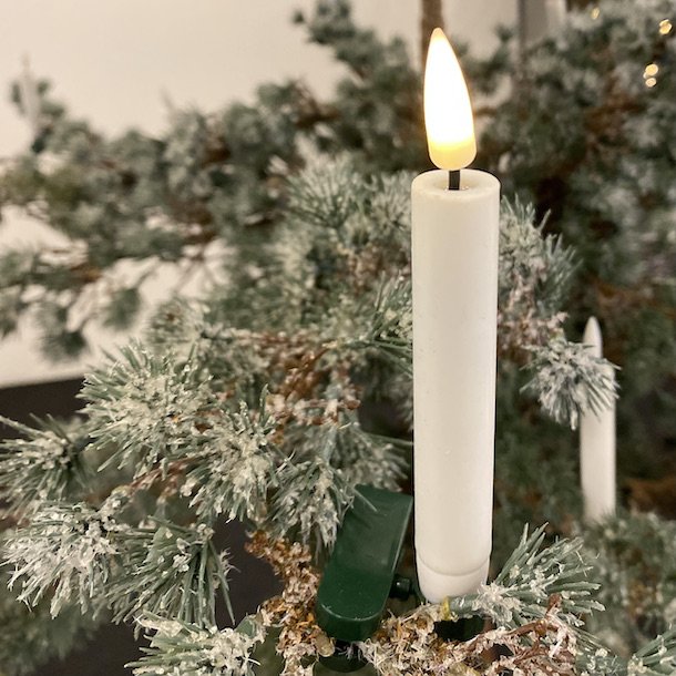 Juletrslys LED 6 stk - coated med stearin