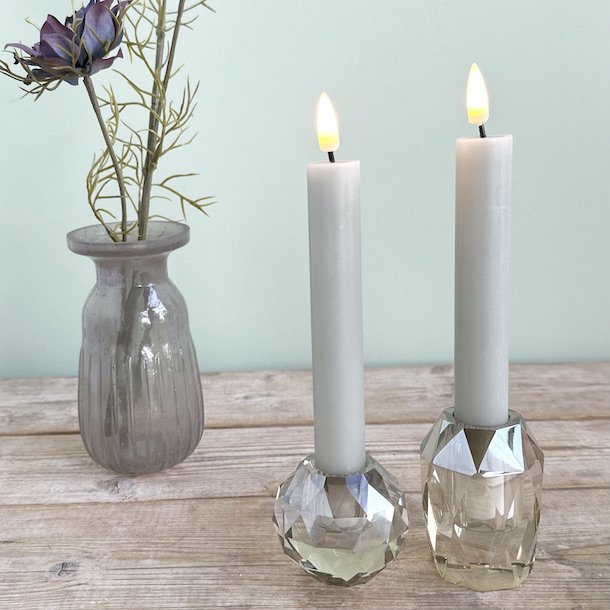 Sand LED Kronelys 2stk 150mm