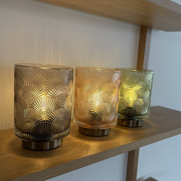 Lampe LED D10x15cm glas