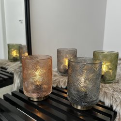 Lampe LED D10x15cm glas