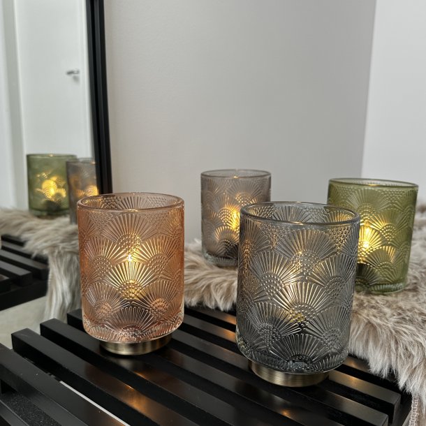 Lampe LED D10x15cm glas