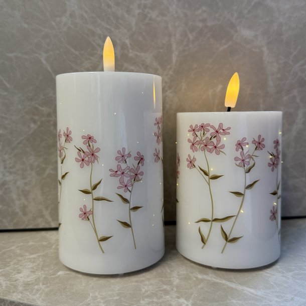 LED lys twinkle flower - s�t af 2 med fjernbetjening &amp; timer