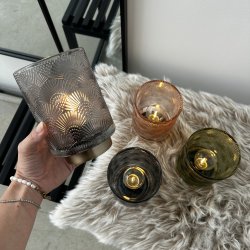 Lampe LED D10x15cm glas