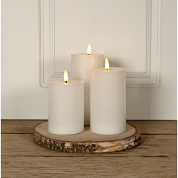 LED bloklys med fjernbetjening - st med 3