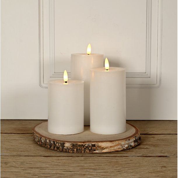 LED bloklys med fjernbetjening - st med 3