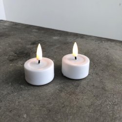 Hvide Fyrfadslys 2 stk