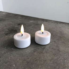 Hvide Fyrfadslys 2 stk