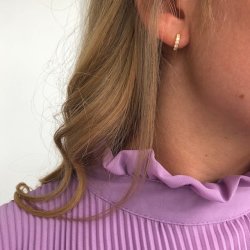 Hoops lille - Krystal Forgyldt slv