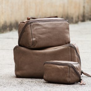 Dillon unisex toilettaske skind