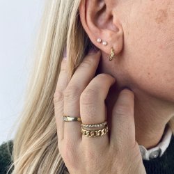 restikker simple pearl forgyldt