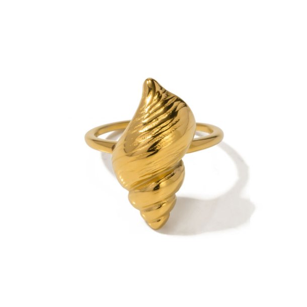 Fingerring BEACH - Guldbelagt vandfast