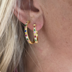 Creoler multi 20 mm - forgyldt slv 