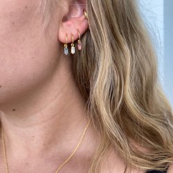 Aya restik creol rosa baguette forgyldt