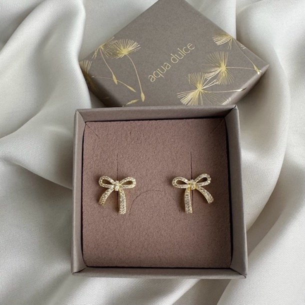 restikker ELEGANT BOW  Forgyldt Slv