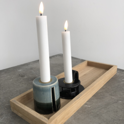 Hvide LED Kronelys 2stk 150mm