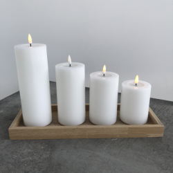 Hvidt LED Bloklys Diameter 75x200mm