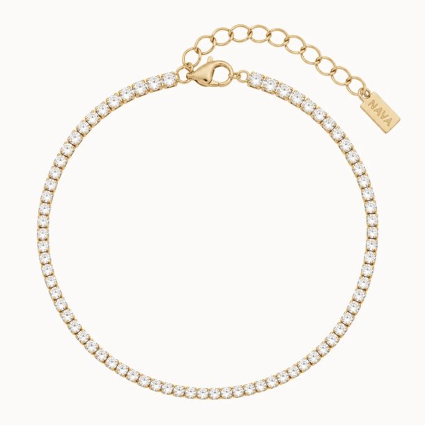 Tennis Armb�nd Oraya 2mm - Forgyldt Vandfast 