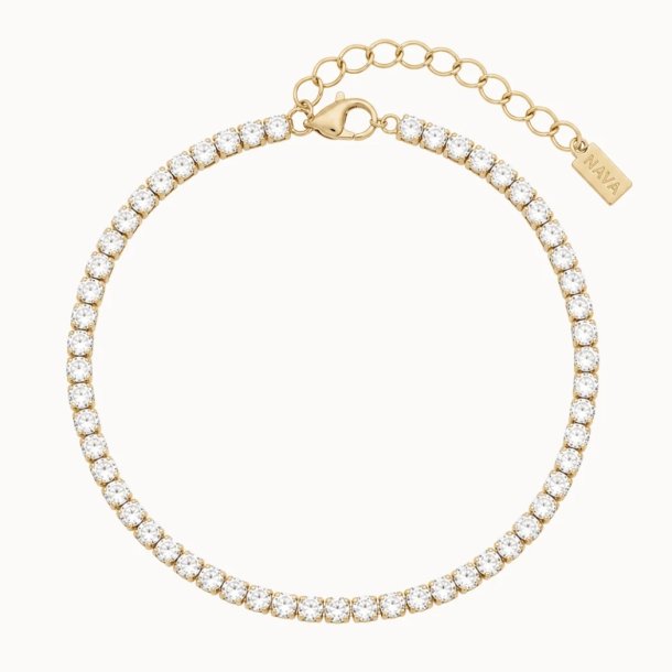 Tennis Armb�nd Oraya 3mm - Forgyldt Vandfast 