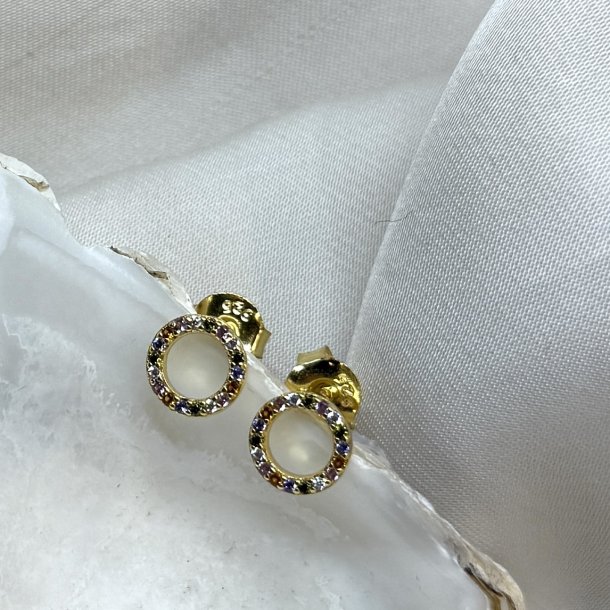 �restikker PASTEL CIRCLE forgyldt s�lv