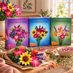 Lav selv blomsterbuket af perler PAKKE � DIY perleblomster 3 pak