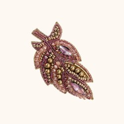 Broche Pink Leaf