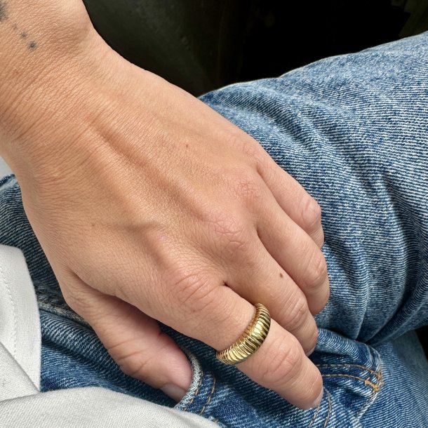 Ring Solaris Vandfast Forgyldt