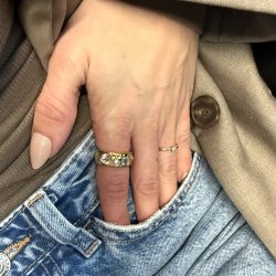 Fingerring PASTEL - Guldbelagt vandfast