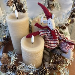 Rustik LED bloklys i st af 3