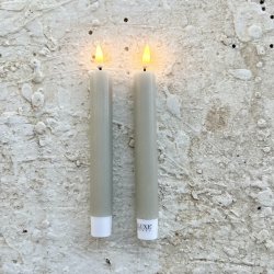 Sand LED Kronelys 2stk 150mm