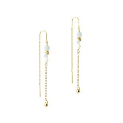 Tr�de �reringe SINNA PEARL Forgyldt S�lv