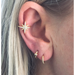 Hoops - Twisted small Forgyldt slv