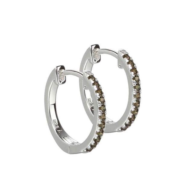 RONJA-GREEN EARRINGS 925 SILVER