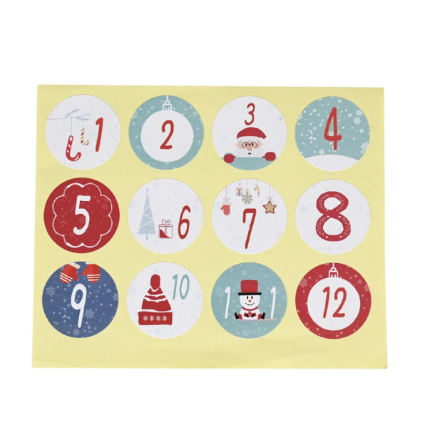 Julekalender Gavesker St med 24  H 9,5 x L 5 x D 7 cm