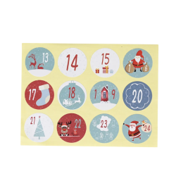 Julekalender Gavesker St med 24  H 9,5 x L 5 x D 7 cm