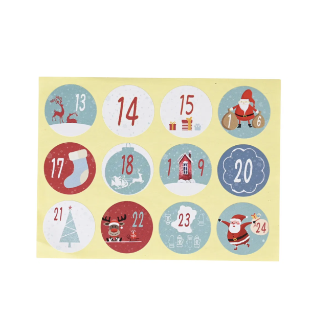 Julekalender Gavesker St med 24  H 9,5 x L 5 x D 7 cm