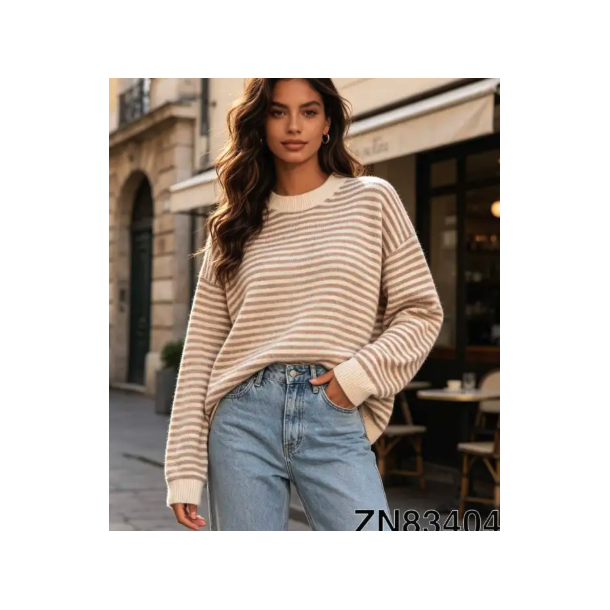 Strik med striber - Smilla str. s/m m/l 