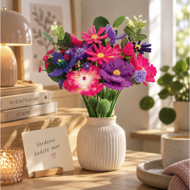 Lav selv blomsterbuket af perler � DIY perleblomster 3 varianter