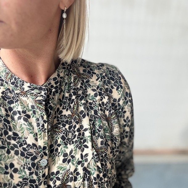 Bluse black rose viskose