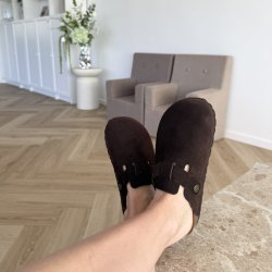 Slipper MULES brun ruskind str. 36-42