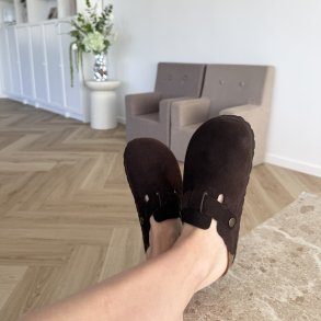 Slipper MULES brun ruskind str. 36-42