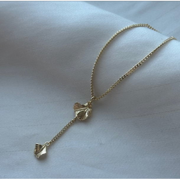 Y-Halskde NEW FOLIO forgyldt slv