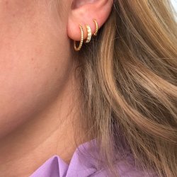 Hoops lille - Krystal Forgyldt slv