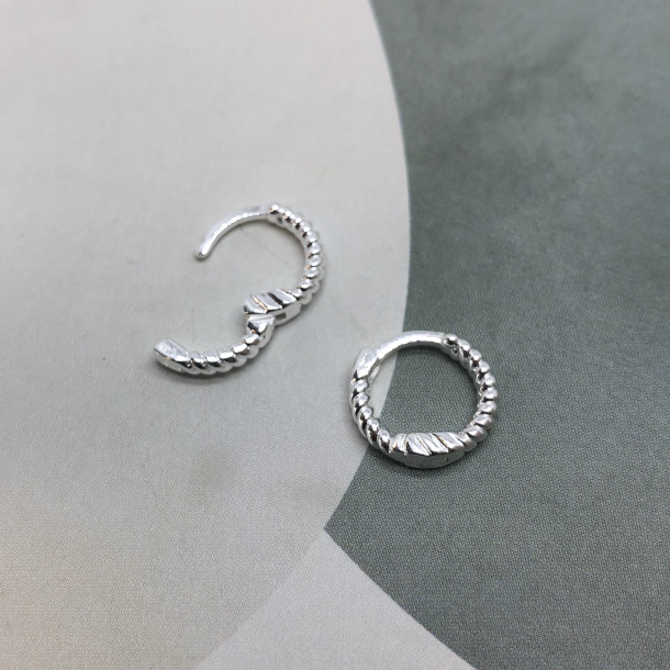 Chunky twirl hoop slv