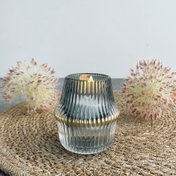 Fyrfadsstage royal m. guldkant