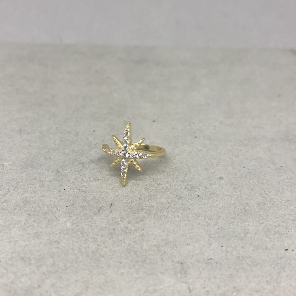 Star earcuff - forgyldt slv